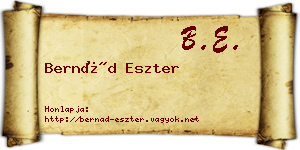 Bernád Eszter névjegykártya
