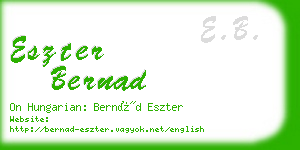 eszter bernad business card